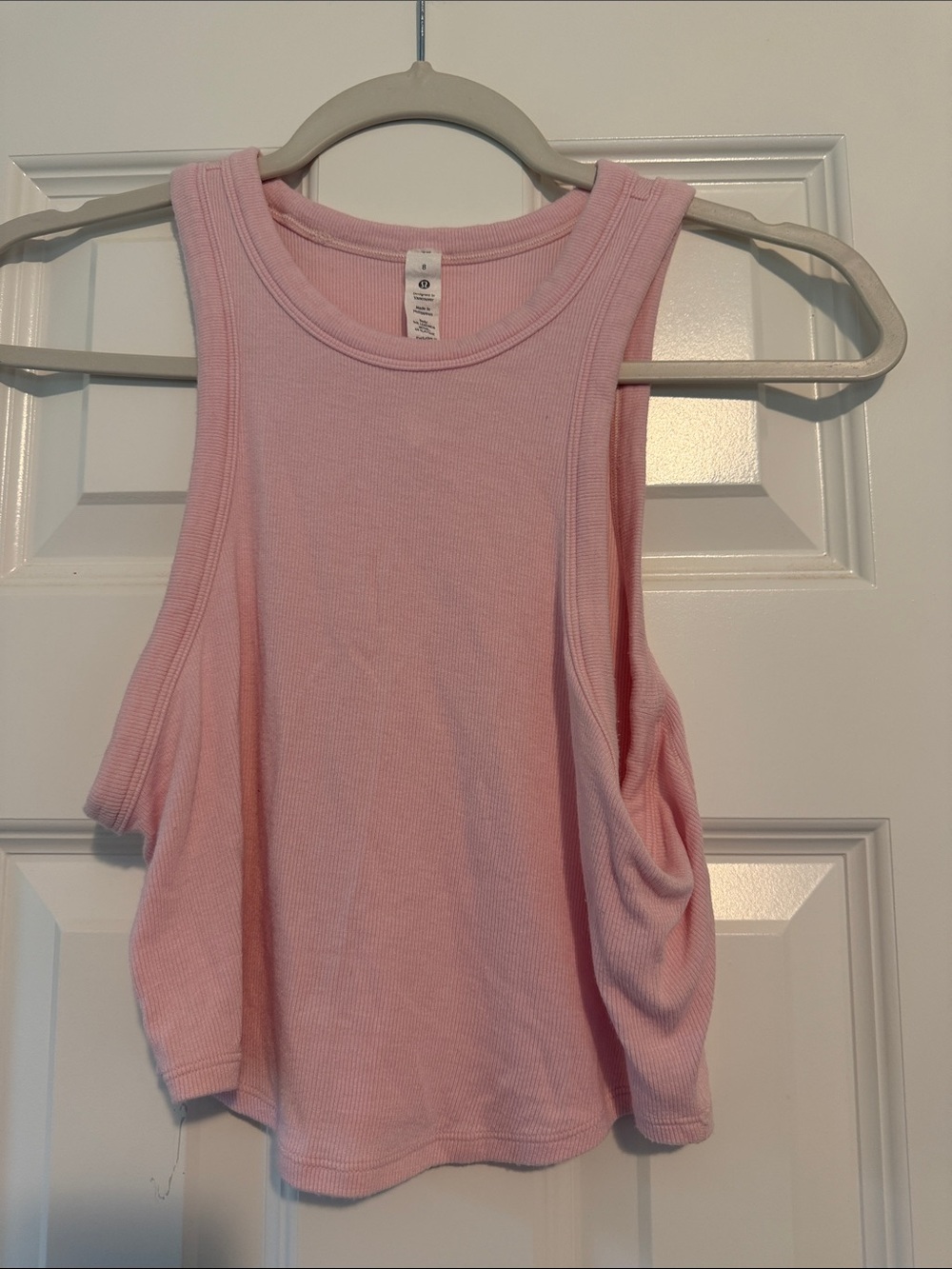 lululemon athletica Light Pink Ribbed Tank